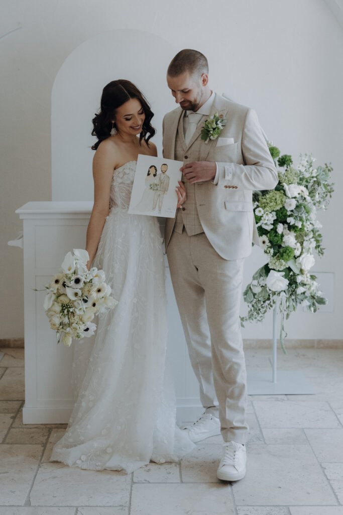 Brautpaar auf Hofgut Sickertshofen - Heirat in Bayern, Hochzeitsplanerin Emma Weddings