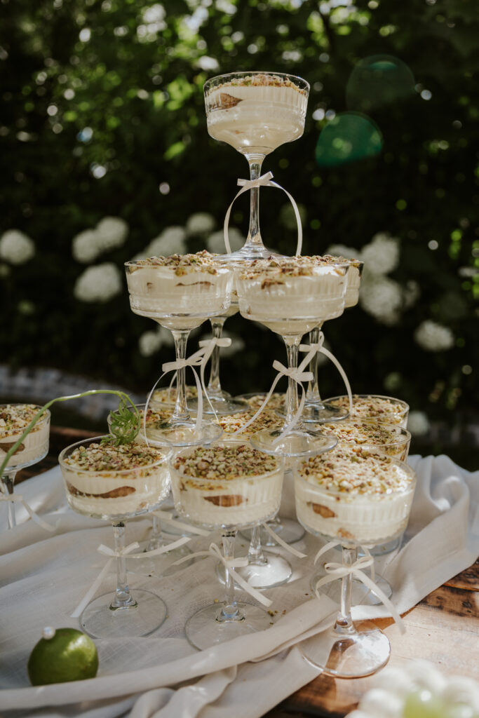 Dessert einer Hochzeit